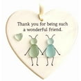 thumbnail image 4 of Heart-Shaped Sea Glass Friendship Decor, Good Luck Ornament for Christmas Tree Wall Art for Best Friends and Coworker, Timeless Friendship Heart Keepsake for Women, 4 of 5