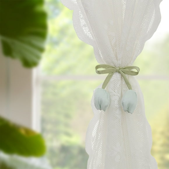 Tulips Curtain Tiebacks Decorative Floral Curtain Holdbacks Rope for Home Living room Curtain Supplies