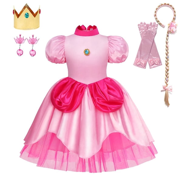Vestido de princesa melocotón para niñas, disfraz de Halloween, ropa de actuación de escenario para niños, trajes de fiesta de Carnaval de cumpleaños Fivean unisex