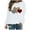 White, variant on Spring Tops for Women Fashion Long Sleeve Printed Sweatershirt Loosen Blouse Top T Shirts for Women Black L