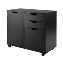 Halifax Wide Storage Cabinet; 2-Drawer; Filing Cabinet; Black