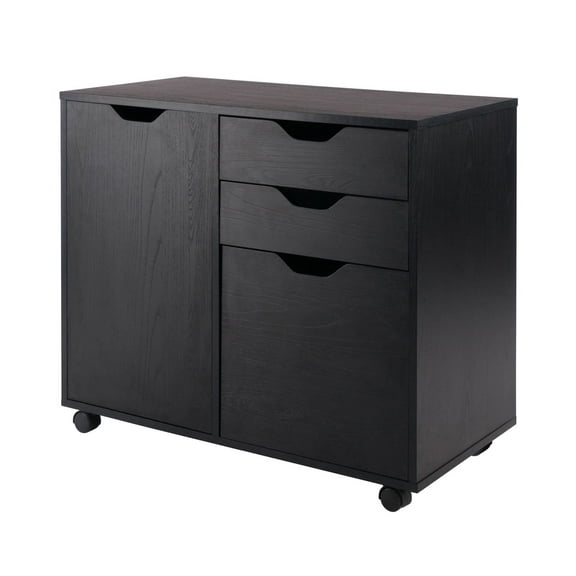 Halifax Wide Storage Cabinet; 2-Drawer; Filing Cabinet; Black