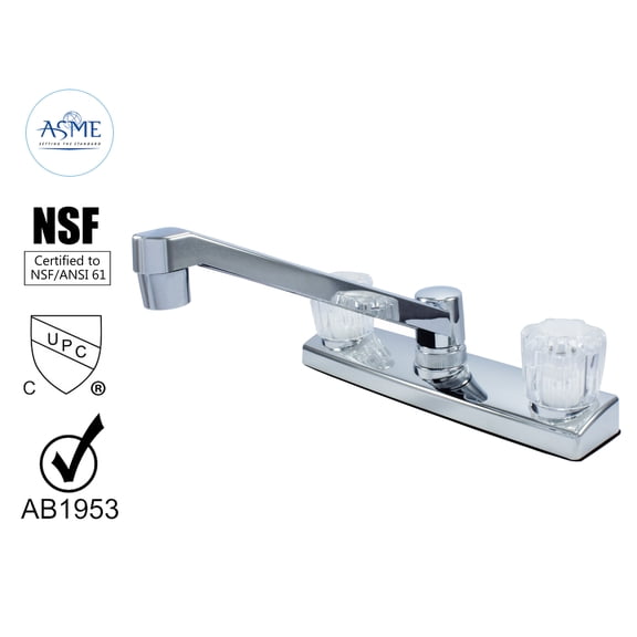 Non Metallic Acrylic Double Handle Faucet Less Spray