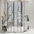 thumbnail image 2 of 36x72 Inch Christmas Winter Fabric Shower Curtains, Xmas Tree Deer Wonderland Forest Polyester Bath Curtain Farmhouse Holiday Long Shower Curtain for Kids Bathroom Decor Waterproof with Hooks, 2 of 6