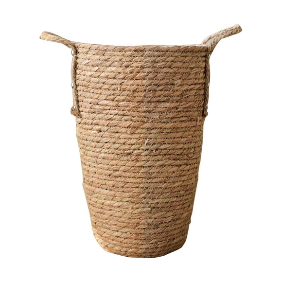 GROWTH TANK Grass Rattan Woven Plant Basket Flower Pot Lightweight Accessory Farmhouse Size L
