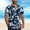 Dark Blue, variant on Zylanna Men's Hawaiian Shirts, Short Sleeve Quickly Dry Casual Turndown Collar Summer Beach Button Down Shirts Dark Blue Size S