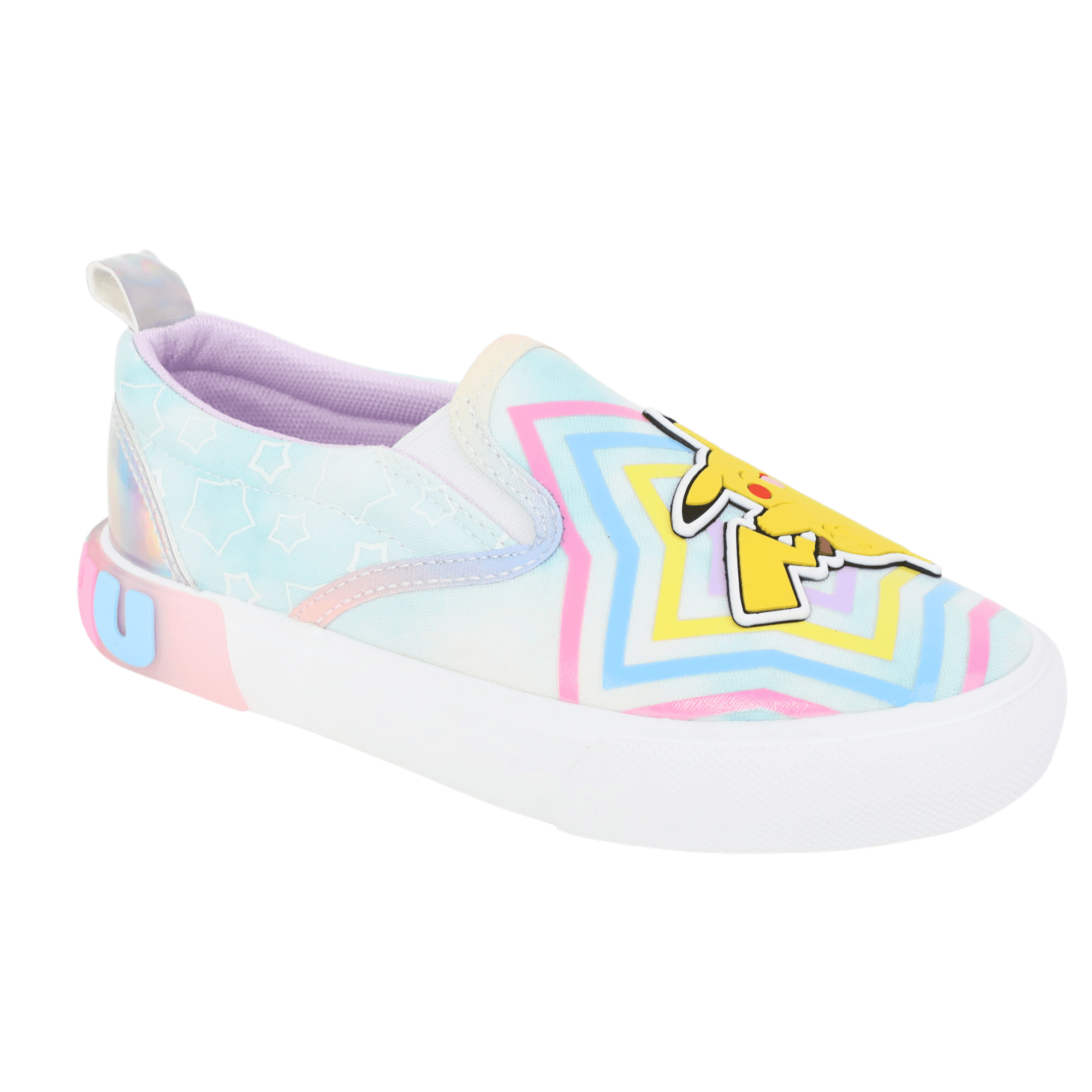 Pokemon Little Girl & Big Girl Eevee & Pikachu Slip-On Sneakers