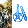 thumbnail image 4 of Bielas de bicicleta de montaña 170 mm 104BCD Bielas cónicas cuadradas CNC Aleación de aluminio para Bielas Azul 38T Cola Platos y bielas de bicicleta de montaña, 4 of 5