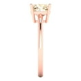 thumbnail image 3 of Clara Pucci 14K Rose Gold 2ct Morganite Solitaire Ring for Women, 3 of 7