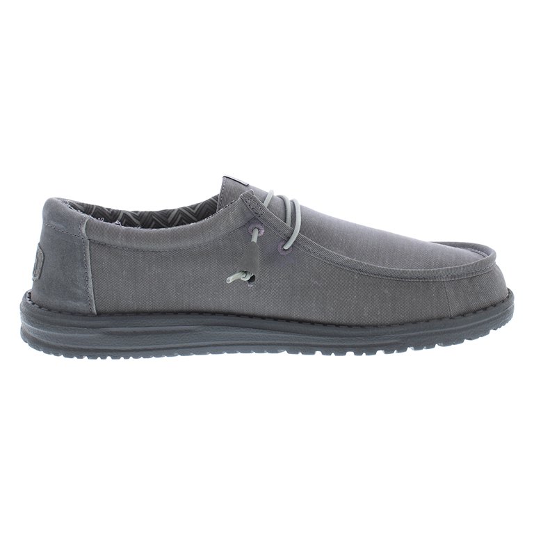 HEY DUDE MENS WALLY STRETCH CANVAS BLOCK SHOES GRANITE GREY LIKE NEW 12 Hey Dude Wally Stretch Canvas Block Mens Shoes Size 8, Color  main image 2