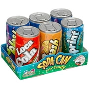 Mini Soda Can Fizzy Candy .25oz - 4 Assorted Flavors (18 Pack)