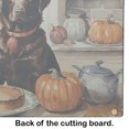 thumbnail image 5 of Chocolate Lab Fall Kitchen Pumpkins Glass Cutting Board Large 12 in x 15 in, 5 of 5
