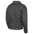 thumbnail image 6 of 9 Crowns Men's Denim Sherpa Trucker Jean Jacket (Jet Black, Medium), 6 of 6