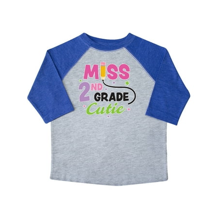 

Inktastic Miss 2nd Grade Cutie with Pencil and Stars Gift Toddler Toddler Girl T-Shirt