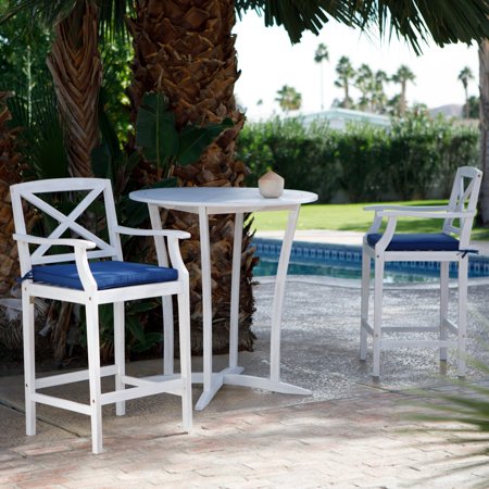 Belham Living Brighton Beach Outdoor Wood Bar Height Bistro Set Belham Living Brighton Beach Outdoor Wood Bar Height Bistro Set White