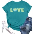 thumbnail image 2 of Earth Day T Shirts for Women 2026 Casual Short Sleeve Crewneck Love Letter Graphic Tees, 2 of 2
