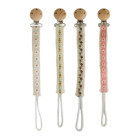 XIRQI 4Pcs Pacifier Clip Polyester Pacifier Holder 11 Pacifier Clips Baby Girl Color Mixxing1