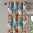 thumbnail image 3 of Ambesonne Vintage Floral Grommet Curtain, Nostalgic Petals Art, 50"x108", Blue Grey Pale Maroon, 3 of 5
