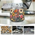 thumbnail image 6 of Yayeee Ashtray with Lid for Cigarette Smokeless Stainless Steel Home Ash Holder, Large Colorful Flowers, 6 of 7