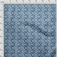 thumbnail image 4 of oneOone Viscose Jersey Blue Fabric Asian Ikat Fabric For Sewing Printed Craft Fabric By The Yard 60 Inch Wide, 4 of 4