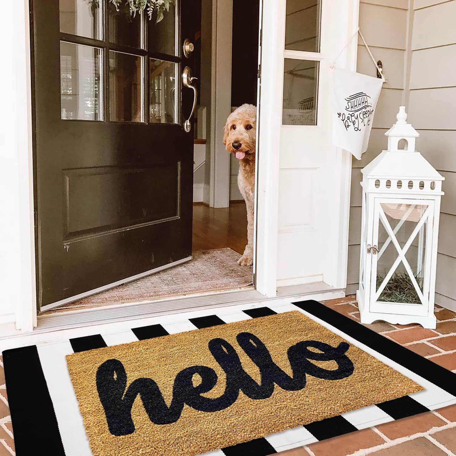 Buffalo Plaid Rug 2''x3'' Orange Outdoor Rug for Halloween/Thanksgiving Washable Fall Doormat Buffalo Check Rug Layered Front Door Mat for Porch/Farmhouse/Entryway/Patio Fall Decor