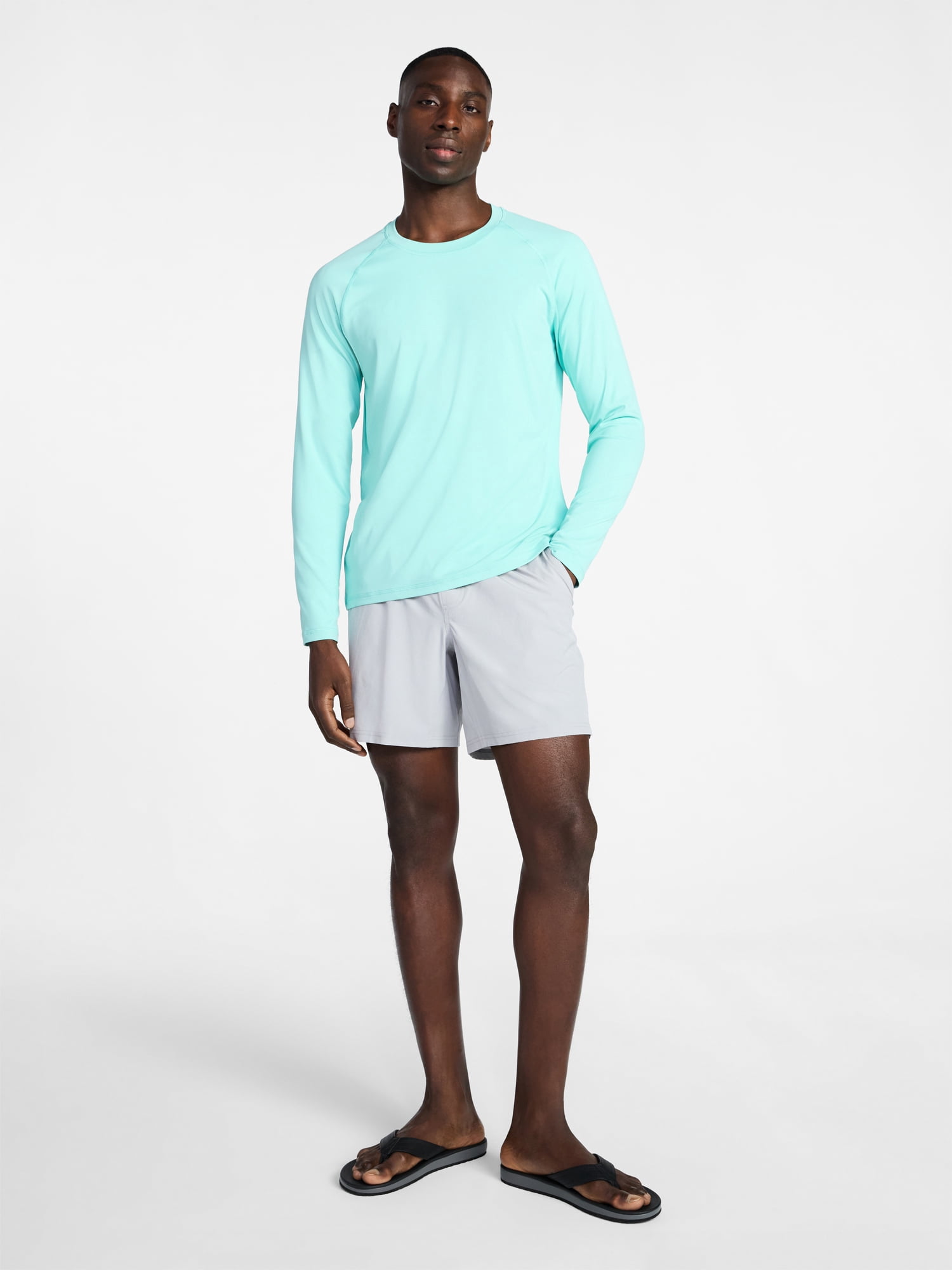 George Men's and Big Men's Rash Guard with Long Sleeves, Sizes S-3XL