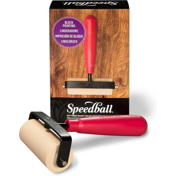 Speedball Deluxe Soft Rubber Brayer, 3in, No. 73