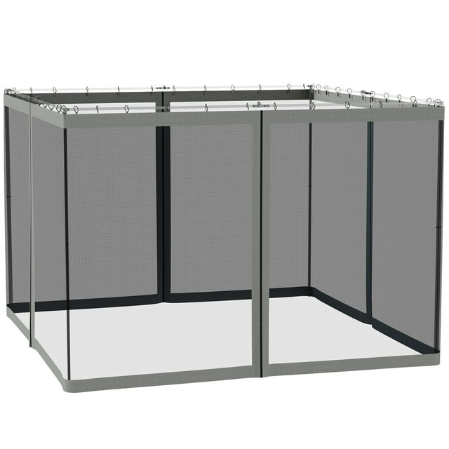 Outsunny Replacement Mosquito Netting for Gazebo 10' x 10' with Zippers