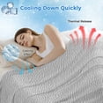 thumbnail image 3 of Grey Cooling Blanket,Lightweight Breathable Summer Throw Blanket with Double Sided Cold Effect,Vintage Leather Patterned Texture Solid Modern Picnic Blankets Bed Sheet for Hot Sleepers 50"x60", 3 of 8