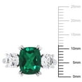 thumbnail image 2 of Everly Women's Created Sapphire and Emerald 10K White Gold Engagement Ring, 2 of 8