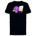 thumbnail image 1 of Purple Elephant Painter T-Shirt Men -Image by Shutterstock, Male Large, 1 of 2