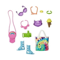 Barbie Accessories Neon Festival Pack with 11 Storytelling Pieces for Barbie Dolls