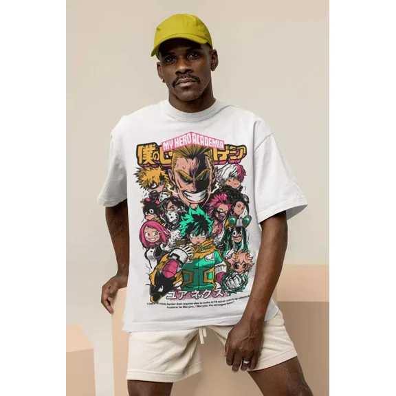 All Might T-shirt My Hero Academia Boku Dabi Hawks T-Shirt - White