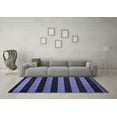 thumbnail image 3 of Ahgly Company Indoor Square Oriental Blue Modern Area Rugs, 8' Square, 3 of 4