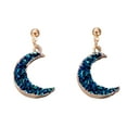 thumbnail image 2 of SPRING PARK Women Simple Blue Small Moon Imitation Natural Stone Ear Earrings, 2 of 6