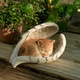 thumbnail image 1 of Angel Orange Tabby Garden Statue Memoral Cat Decor, 1 of 5