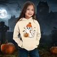 thumbnail image 2 of Chandail à Capuche Halloween pour Filles Manches Longues Chandail Imprimé Lettre Chaud Hauts Décontractés pour Enfants, 2 of 4