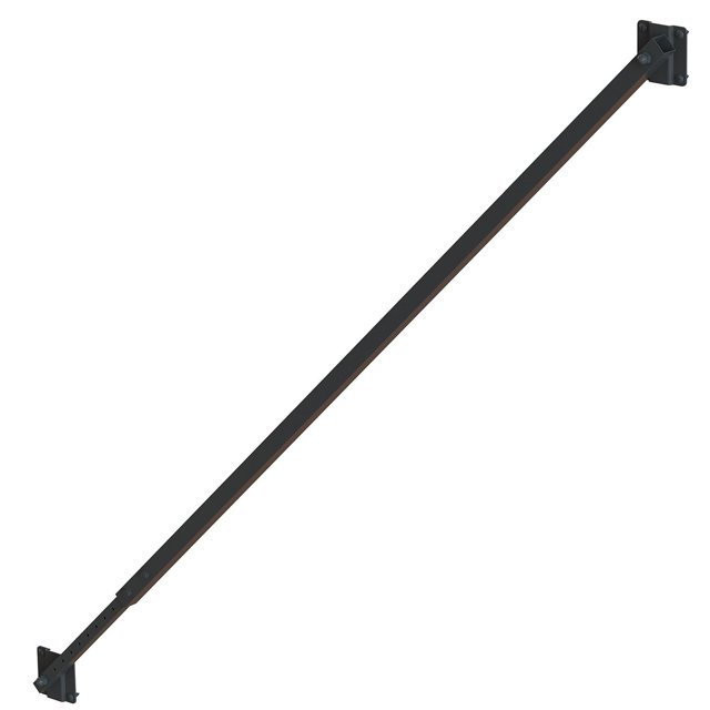 Black Steel Adjustable Gate Brace Kit For Vinyl and Wood | Includes Fasteners | NW6132-BK