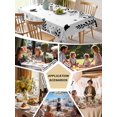 thumbnail image 5 of Black Spring Botanical Table Cloth, Waterproof Tablecloth for Rectangle Tables, Weeping Eucalyptus Butterfly Reusable Washable Fabric Table Cover for Restaurant Kitchen Dining Tables 60"x120", 5 of 9