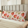 thumbnail image 2 of Naloa Strawberries Body Pillow Cover, Pillowcases with Hidden Zipper Breathable Long Pillow Case (Pillows are not included,20x54 inch), 2 of 7