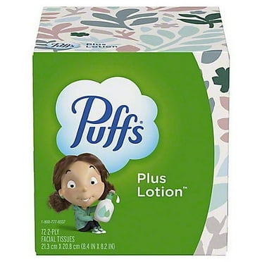 Puffs Plus Lotion Facial Tissues, 72 ct