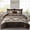 Brown-Queen, variant on King Navy Blue Patchwork Striped 8 Piece Bed-in-a-Bag Bedding Set