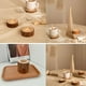 thumbnail image 4 of Portavelas de madera para velas de té, juego de portavelas votivas de madera rústica para centros de mesa de boda, fiesta de Navidad de Halloween, 10 piezas (2,16 ancho x 0,98 alto), 4 of 5