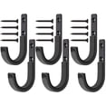 thumbnail image 1 of Metal Gun Rack Storage Rifles Shotgun Hooks Wall Mount Hangers for Any Rifles Shotguns Archery Bow with Soft Padding and Heavy Duty Steel… (Black 3pair), 1 of 7