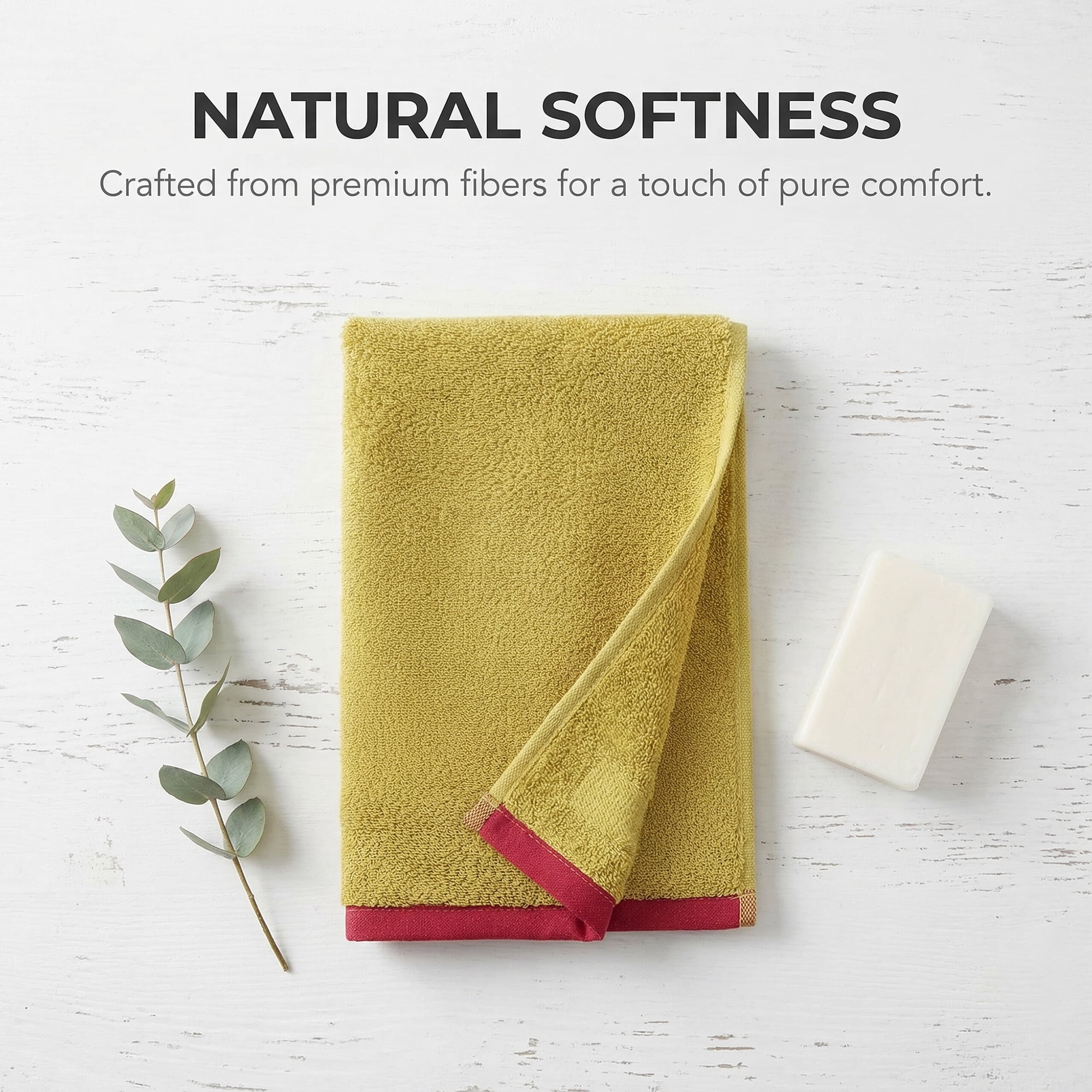 Unique Bargains Cotton Solid Absorbent Durable Soft Hand Towels Yellow 29" x 13"
