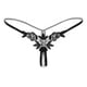 thumbnail image 1 of Gibobby Tangas de mujer sexy encaje Día de San Valentín Bragas sexis de malla con borlas y para mujer, bragas caladas, bragas con cordones de ganchillo, lencería de G, ro(Negro, M), 1 of 4