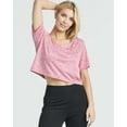 thumbnail image 2 of Real Essentials 5 Pack: Women's Dry-Fit Short Sleeve V-Neck Crop Top Boxy Athletic Tee, 2 of 6