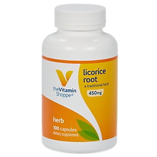 capsules herb digestion vitamin shoppe 450mg supports root licorice traditional