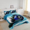 thumbnail image 3 of Erosebridal Ensemble de Douillette Simple pour Moto de Motocross, Couette en Duvet Sports Extrêmes, Décor de Chambre de Moto, Réversible, Léger, 2 Pcs, 3 of 7
