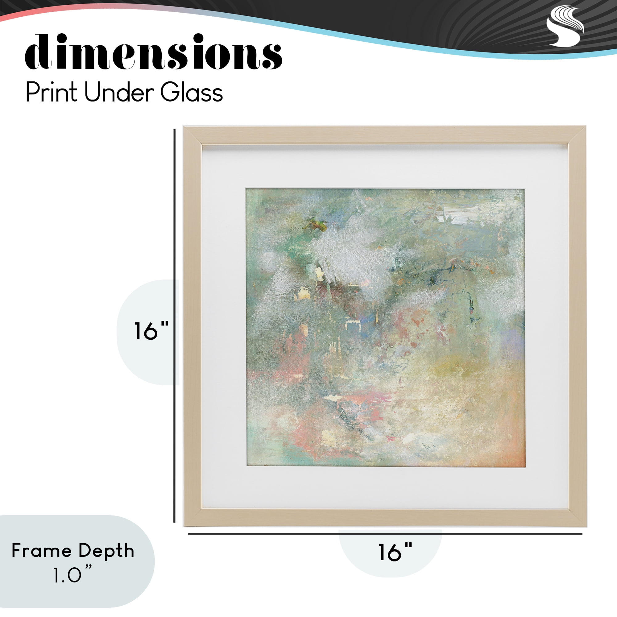 Stupell Industries Ethereal Brushstroke Harmony Birch Framed Print Under Glass, design by Carol Robinson